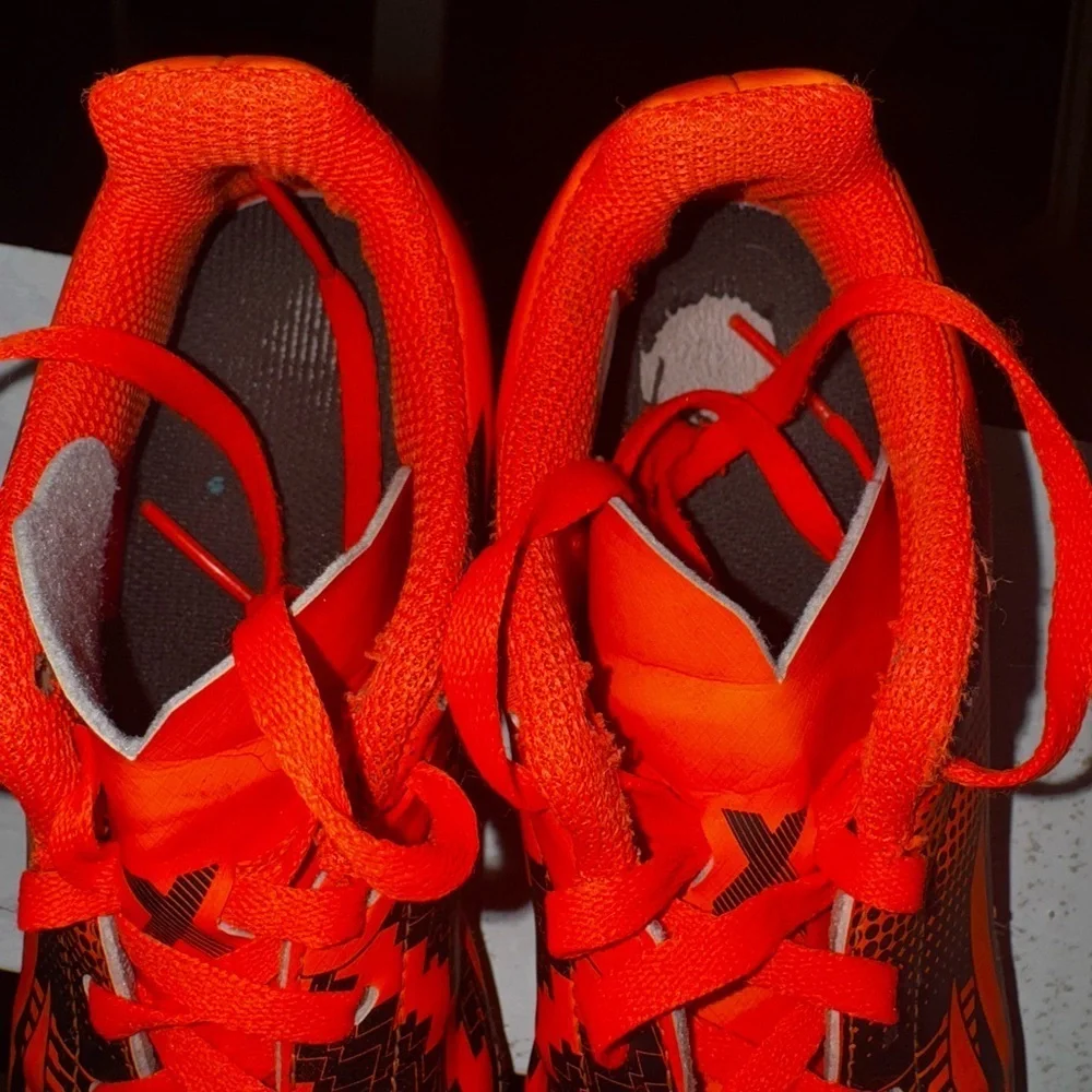 Adidas Orange and Black Cleats